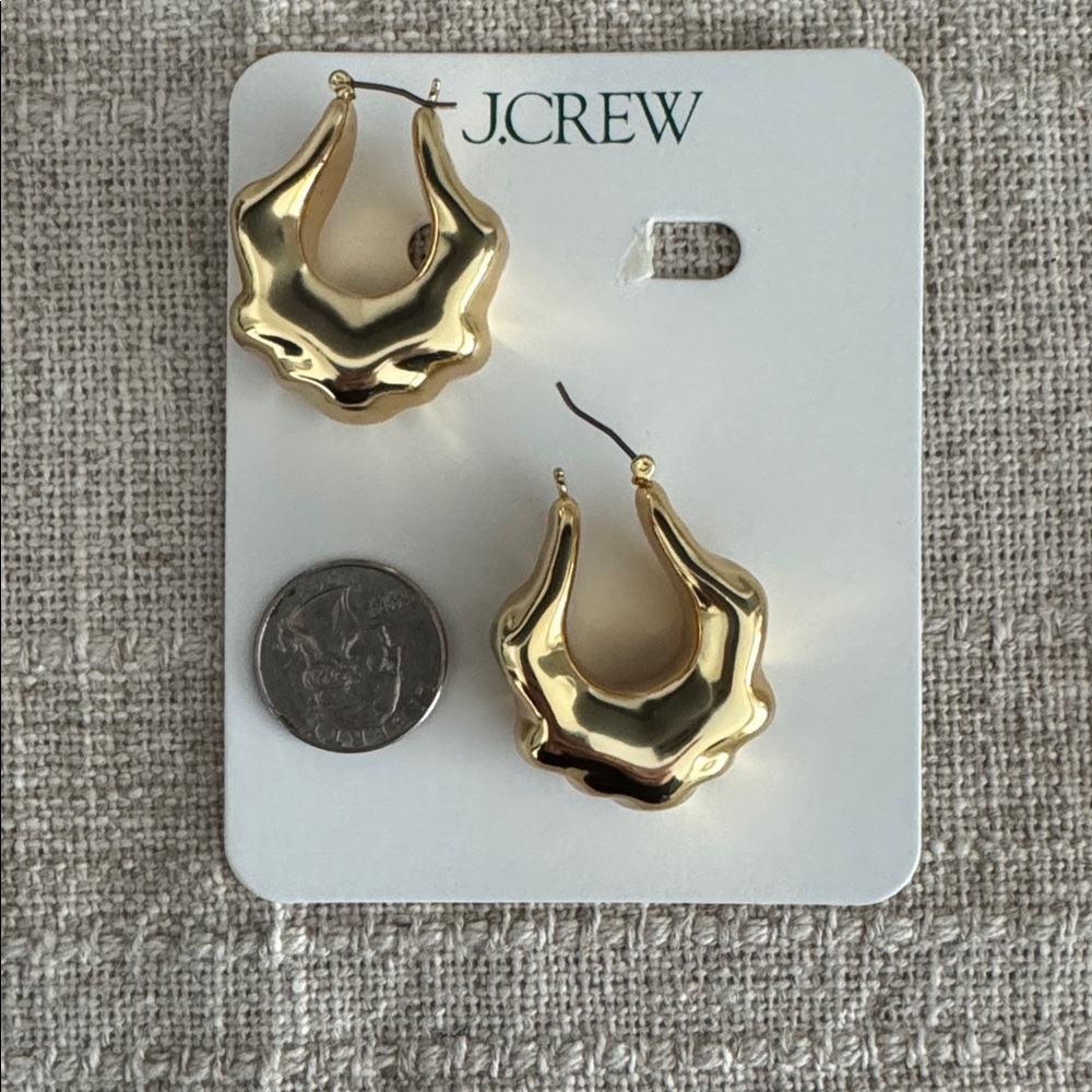 J. Crew Gold Sculpted Earrings - Picture 5 of 5